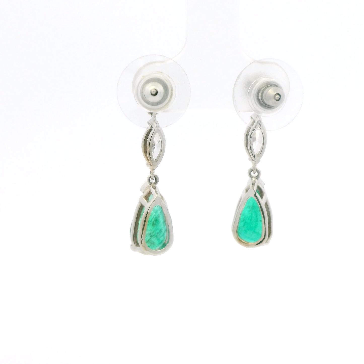 14k-white-gold-diamond-and-emerald-drop-earrings