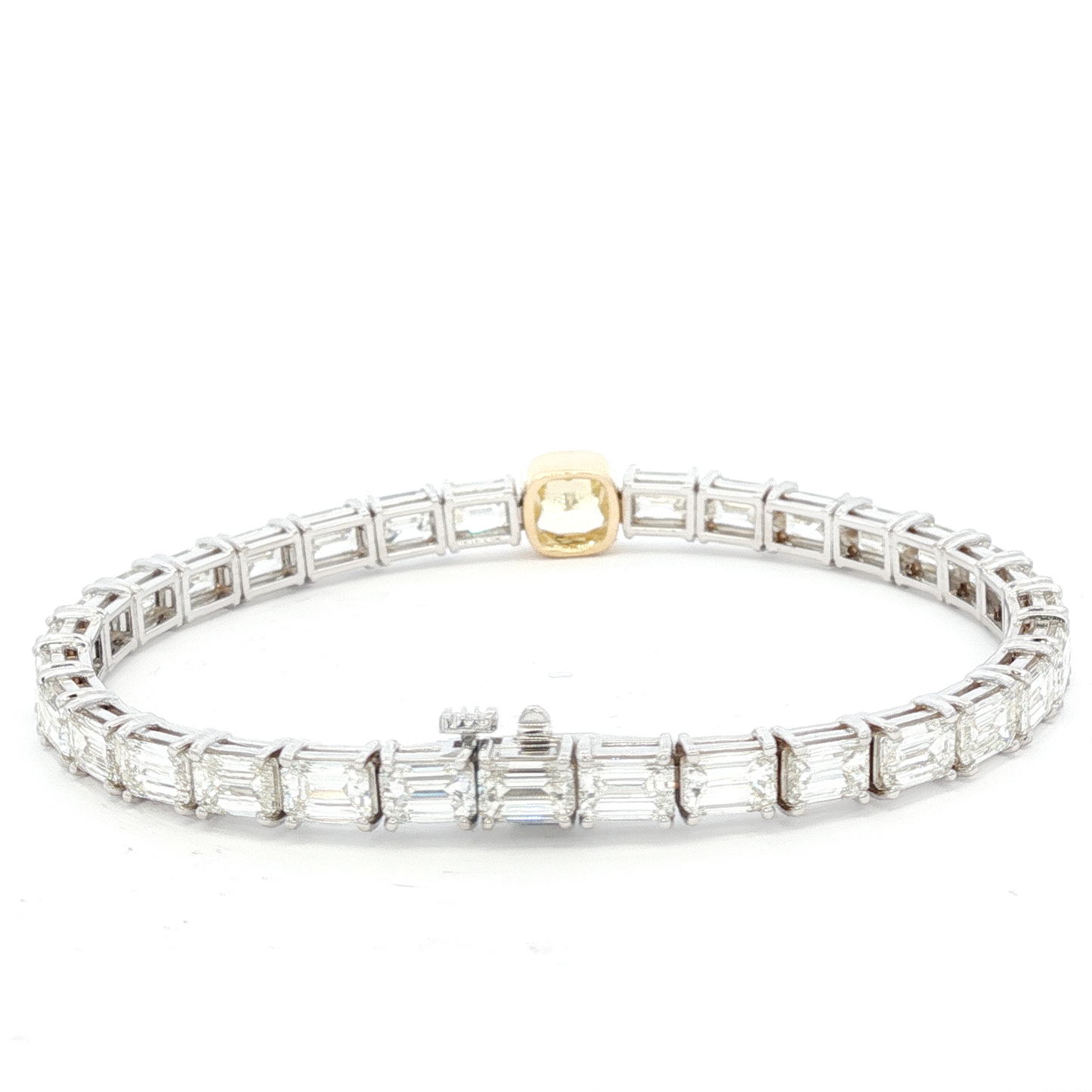 14-white-gold-tennis-bracelet-with-1-71-fancy-intense-yellow-cushion-cut-diamond