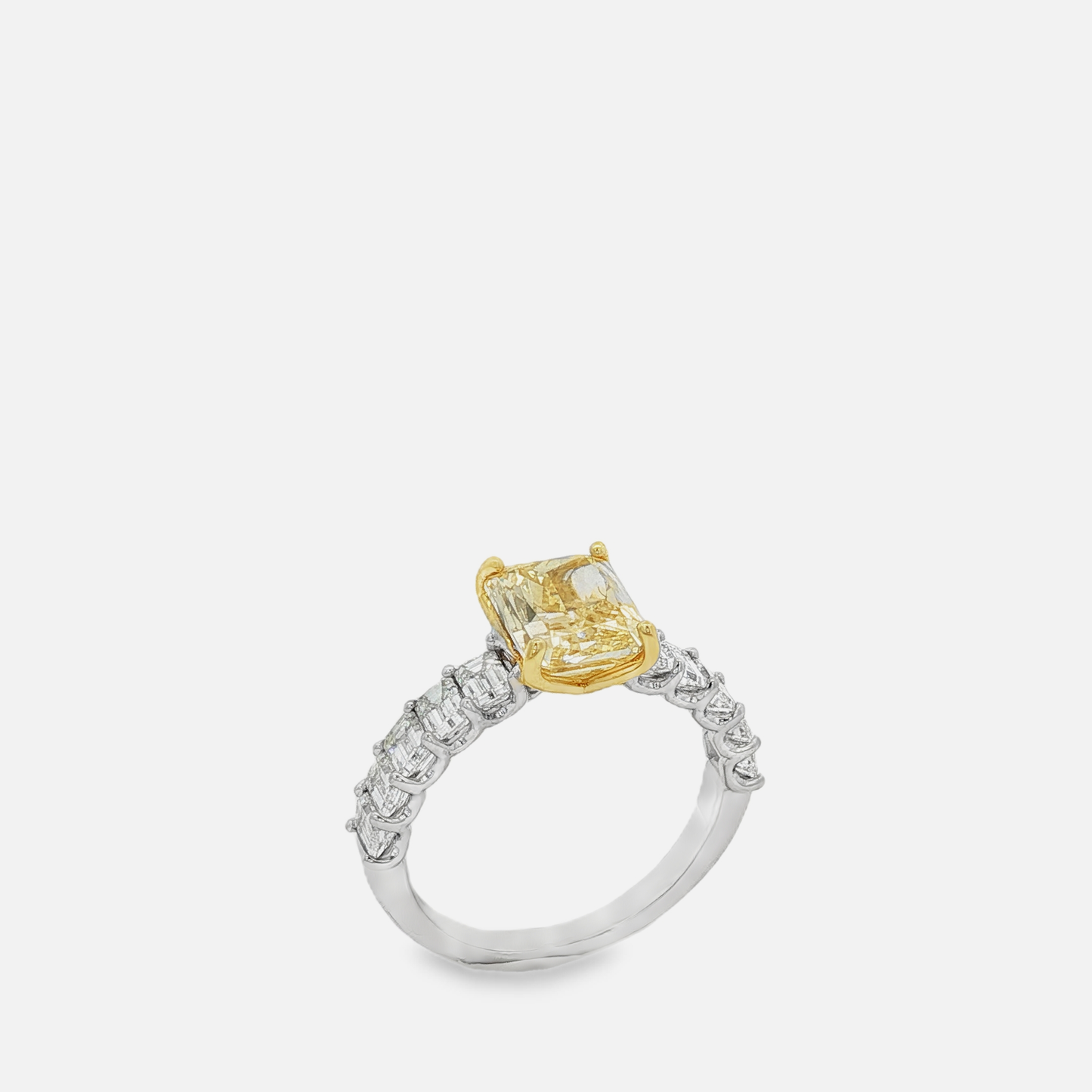 amazing-one-of-a-kind-2-12-fancy-b-yellow-vvs1-radiant-cut-diamond-ring-with-white-em-side-stones-in-18k-white-gold