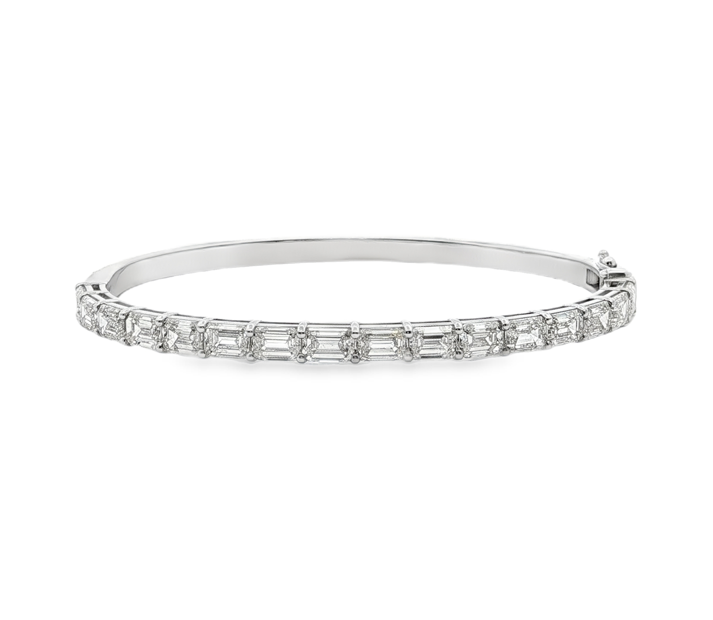 14kt White Gold Tennis Bracelet with 8CT of Emerald Cut Diamonds