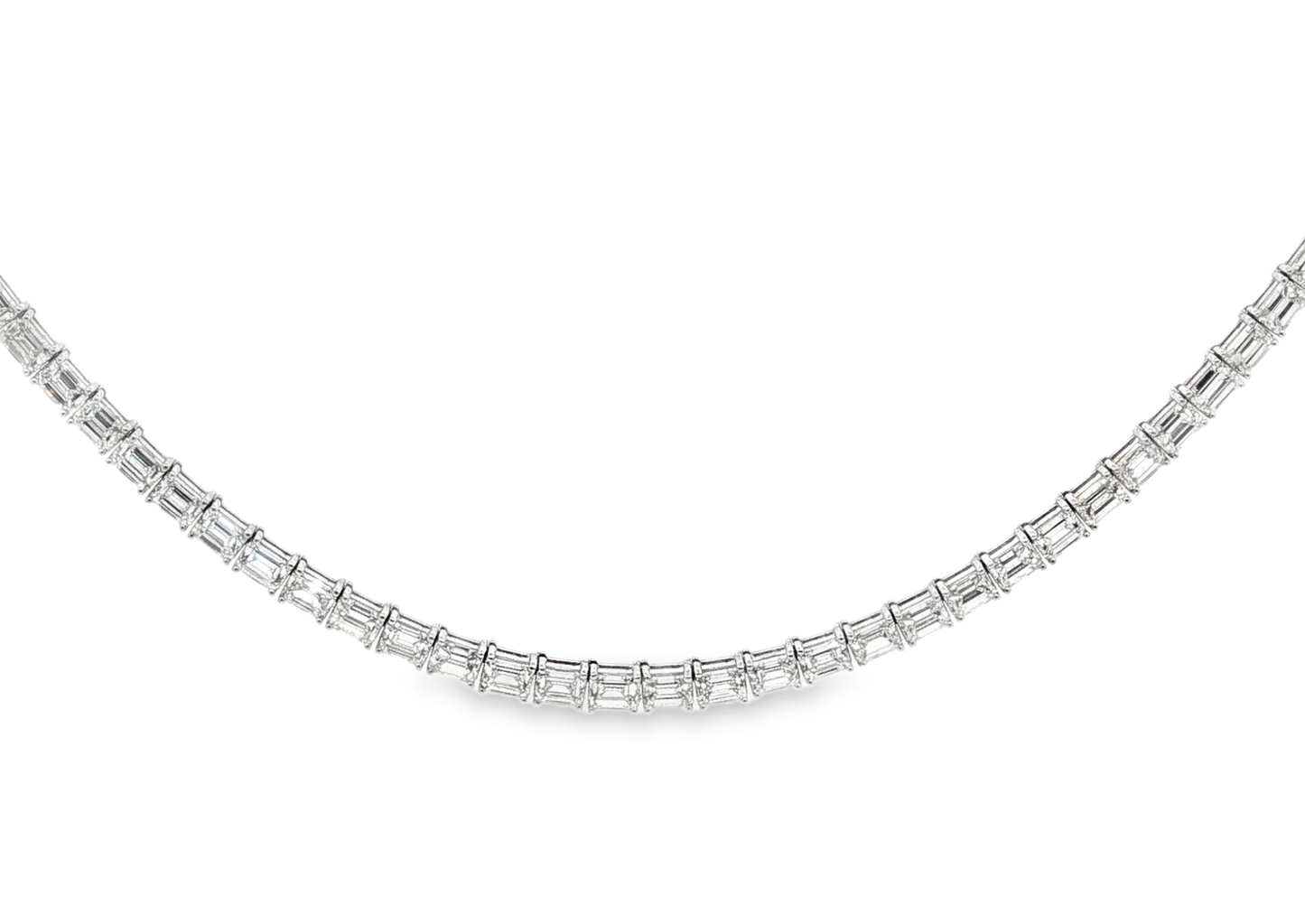 27-27ct-85-stones-one-of-a-kind-emerald-cut-diamond-18k-white-gold-necklace