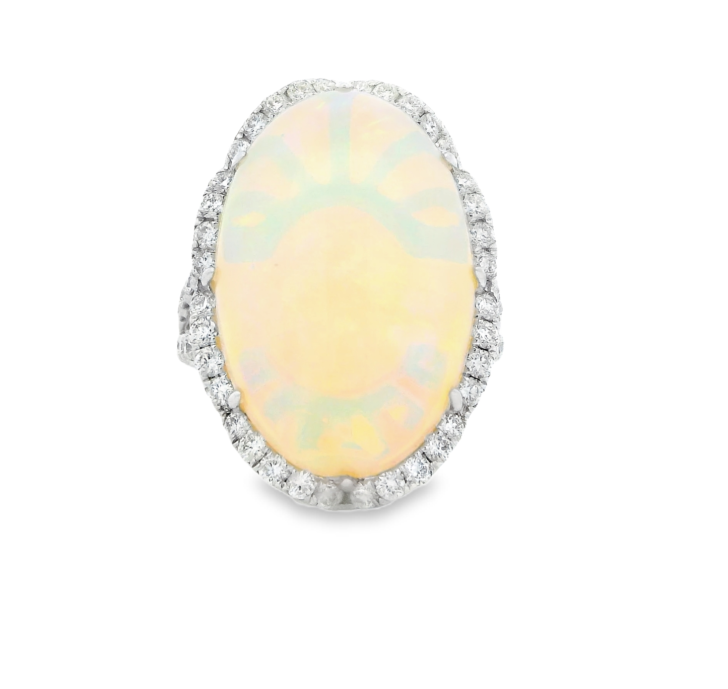 14kt White Gold Cocktail Ring with Ethiopian Opal
