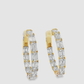 18K YG Hoops with 11.373 ct of Emerald Cut