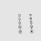 10 stone, 4.1 CT, Elegant White Gold Dangle Earrings