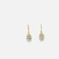 Yellow Gold Drop Earrings with 2 KSI1 Pear Shape Diamonds