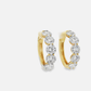 18K Yellow Gold Hoop Earrings with 10.11 CT Round Brilliant Diamonds