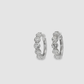 18KWhite Gold Hoop Earrings with 10.16CT Brilliant Cut Diamonds