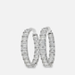 18K White Gold Hoop Earrings with 18.97 Ct of Emerald-Cut Diamonds