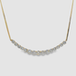 One of a kind smiley Gold Necklace with 16.77 ct of Round Cut Diamonds