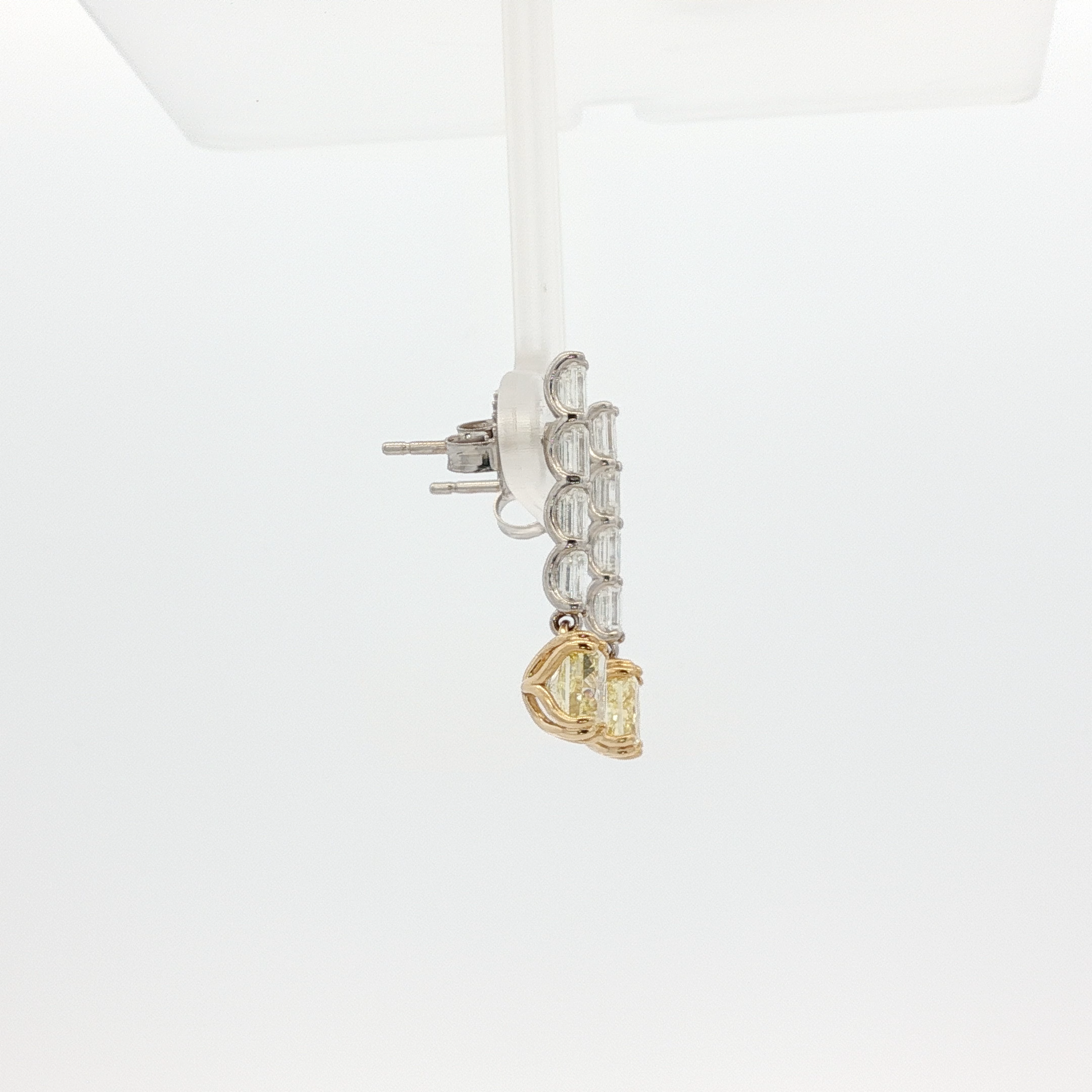 one-of-a-kind-matching-set-of-fancy-intense-yellow-cushion-cut-diamond-dangle-earrings-in-white-gold