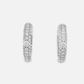 18kt White Gold Hoop Earrings with Round Brilliant Diamonds