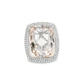 Cushion-Cut Morganite Cocktail Ring in 18kt White Gold