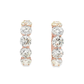 18K Rose gold Hoop Earrings with 10CT of Natural Round Brilliant-Cut Diamonds