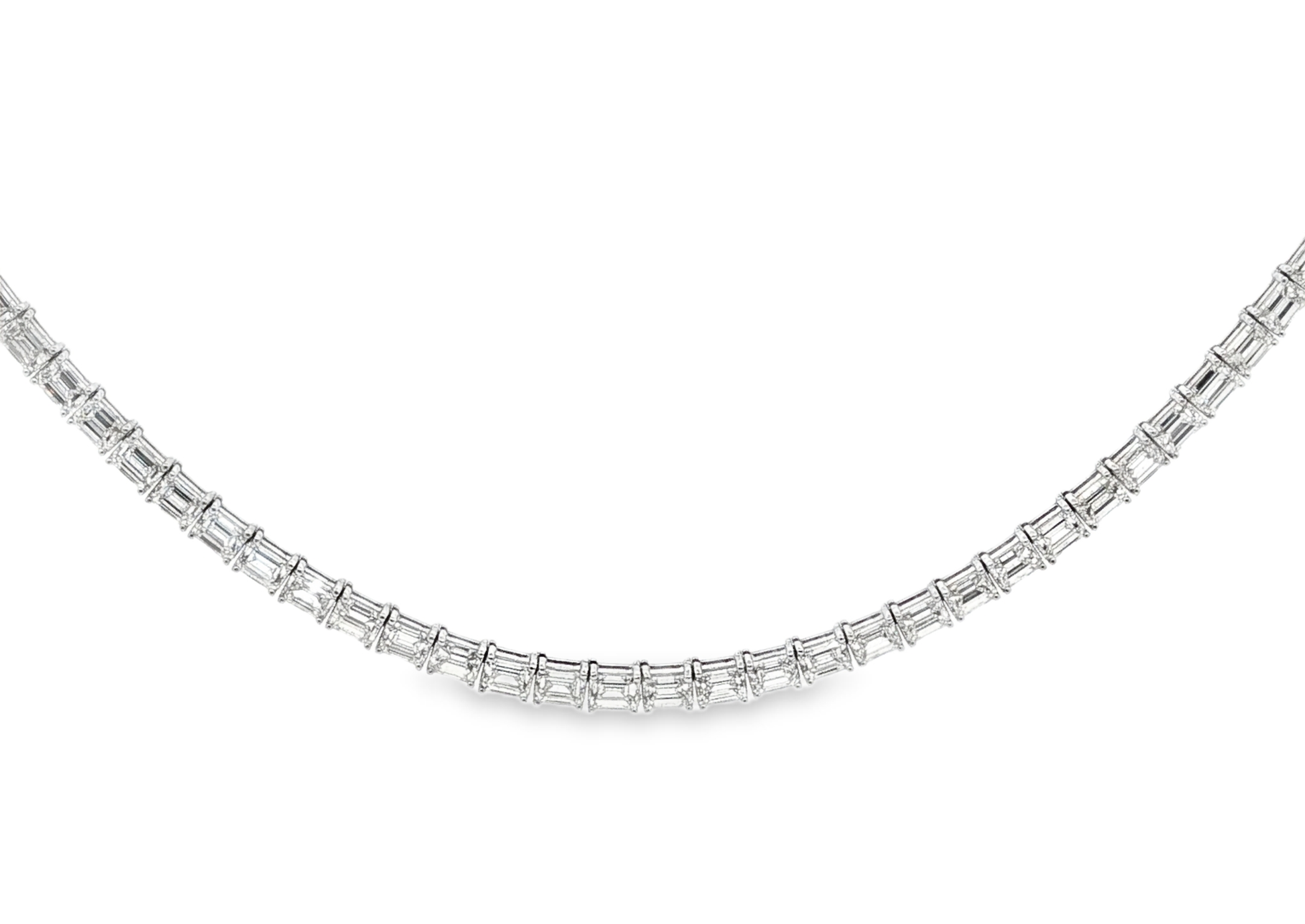27-27ct-85-stones-one-of-a-kind-emerald-cut-diamond-18k-white-gold-necklace