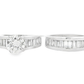 18kt White Gold Wedding Ring Set with Brilliant Cut Diamond