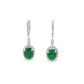 Emerald and Yellow Gold Dangle Earrings