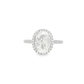 Oval Diamond Engagement Ring in 14kt White Gold
