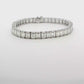 White Gold Emerald Cut Diamond Tennis Bracelet
