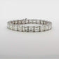 One of a kind 18K White Gold with 41.30 CT ,all GIA,  ASHER Cut natural Tennis Bracelet