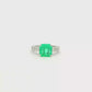 Platinum Emerald & diamond Ring