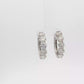 18KWhite Gold Hoop Earrings with 10.16CT Brilliant Cut Diamonds