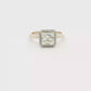 14K Yellow Gold Engagement Ring with 1.71 Square Cut Diamond with 0.32 ct Pave