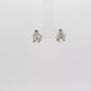 White Gold Stud Earrings with 2CT JSI1 matching pai of Pear-Shaped Brilliant Diamonds
