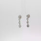 14K White Gold Dangle Earrings with 2.52 CT of Brilliant-Cut Diamonds