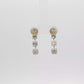 Brilliant Diamond Gold Dangle Earrings 3.49 CT in 14KYG