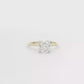 14kt two tone Classic Gold Solitaire Ring with Round Brilliant Diamond