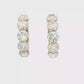 18kt Rose Gold Hoop Earrings with 10CT of Round Brilliant Cut Diamonds !!