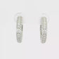 18kt White Gold Hoop Earrings with Round Brilliant Diamonds