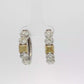 18K White Gold Hoop Earrings with Brilliant Round Diamonds and matching Fancy Intense Yellow Radiant cut Diamonds