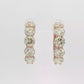 18K Rose gold Hoop Earrings with 10CT of Natural Round Brilliant-Cut Diamonds