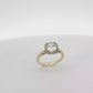 One of a kind 1.50 Asher Square Cut Diamond Halo Engagement Ring in Yellow 18K Gold
