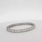 18K White Gold Diamond Emerald Cut Tennis Bracelet. 49 stones, 15.71CT