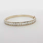 14KYG Emerald-Cut Diamond , 10.45 CT, Bangle Bracelet