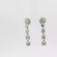 10 stone, 4.1 CT, Elegant White Gold Dangle Earrings