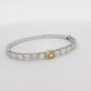 14K White Gold Bangle Featuring a 1.53 Fancy Intense Yellow GIA Yellow Radiant-Cut Diamond