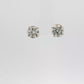 a matching pair of L IF , 2.24 and 2.17 , Brilliant-Cut Diamond Stud Earrings in Yellow Gold
