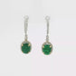 Emerald and Yellow Gold Dangle Earrings
