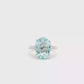 14kt Ring with Oval Aquamarine Gemstone