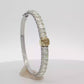 14 White Gold Tennis Bracelet with 1.71 Fancy Intense Yellow Cushion Cut Diamond