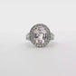 Pink Kunzite 14kt White gold cocktail ring