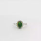 14 kt White Gold Ring with Tsavorite Center Stone