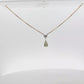Yellow Gold Necklace with Heart shape and  Pear Cut Diamond Pendant