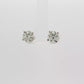matching 1.6 each K VS Brilliants set in Classic White Gold Stud Earrings
