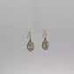 18K Yellow Gold Drop Earrings with a matching pair of K si1 Oval Brilliant Cut Diamonds