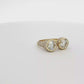 Yellow Gold Double Diamond Cocktail Ring with 4.2ct natural diamond