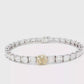 14 White Gold Tennis Bracelet with 1.71 Fancy Intense Yellow Cushion Cut Diamond